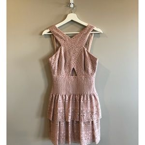 BCBG Blush Lace Dress